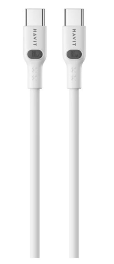 HAVIT CB6279 USB-C TO USB-C SILICONE WIRE CABLE 1m - White HAVIT CB6279 USB-C TO USB-C SILICONE WIRE CABLE 1m - White